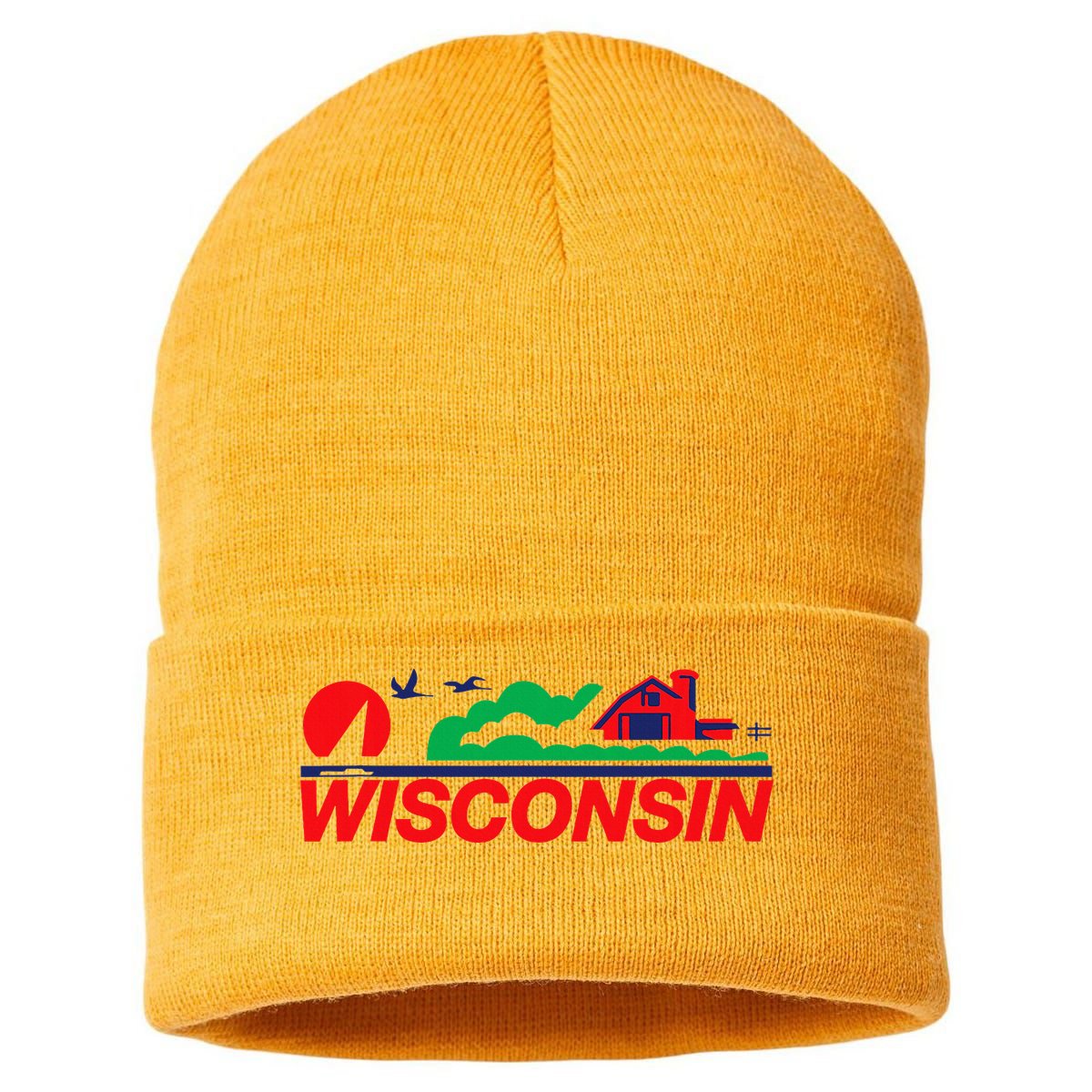Wisconsin License Plate Sustainable Knit Beanie