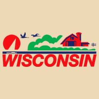 Wisconsin License Plate Drawstring Bag