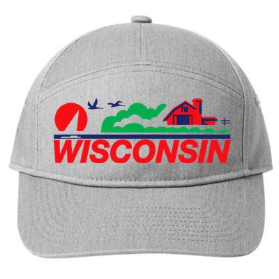 Wisconsin License Plate 7-Panel Snapback Hat