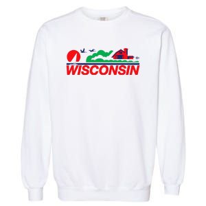 Wisconsin License Plate Garment-Dyed Sweatshirt