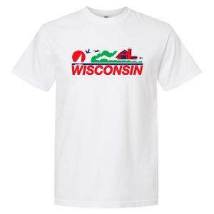 Wisconsin License Plate Garment-Dyed Heavyweight T-Shirt