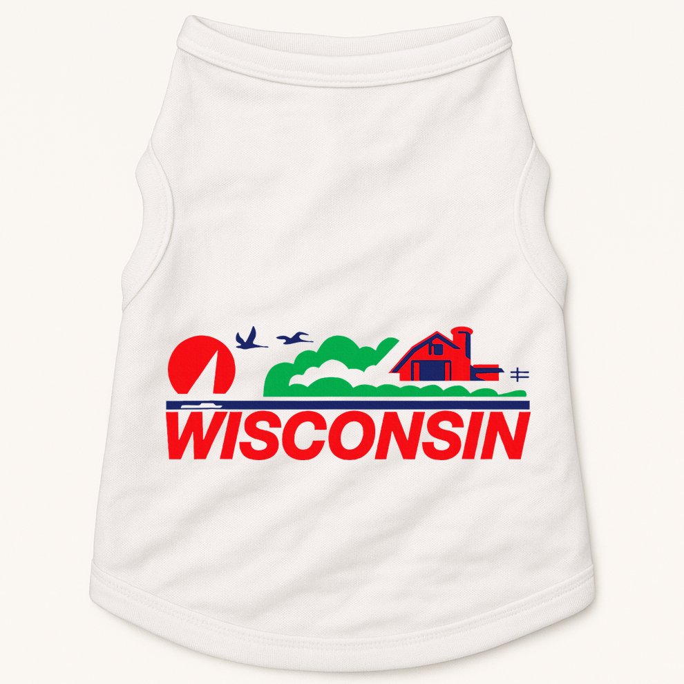 Wisconsin License Plate Doggie Tank