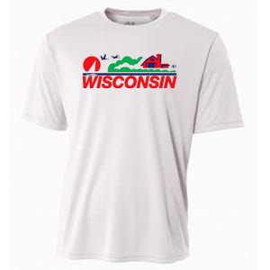 Wisconsin License Plate Cooling Performance Crew T-Shirt