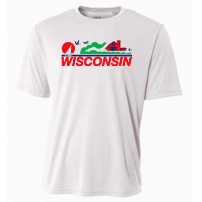 Wisconsin License Plate Cooling Performance Crew T-Shirt