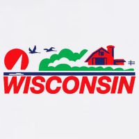 Wisconsin License Plate Button