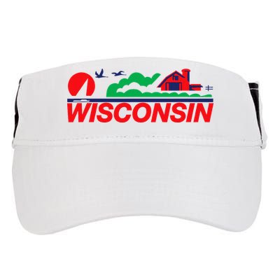 Wisconsin License Plate Adult Drive Performance Visor