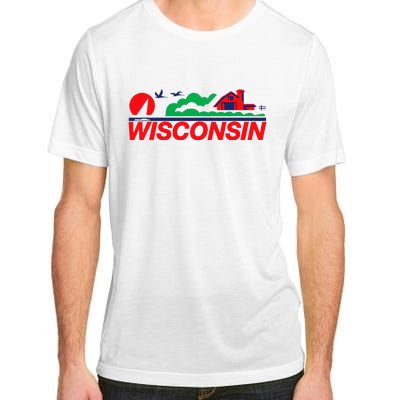 Wisconsin License Plate Adult ChromaSoft Performance T-Shirt