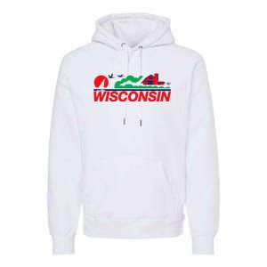 Wisconsin License Plate Premium Hoodie