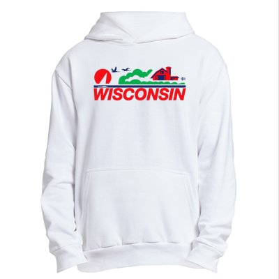 Wisconsin License Plate Urban Pullover Hoodie