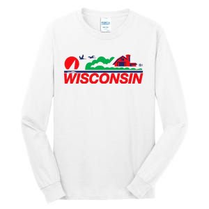 Wisconsin License Plate Tall Long Sleeve T-Shirt