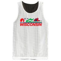 Wisconsin License Plate Mesh Reversible Basketball Jersey Tank