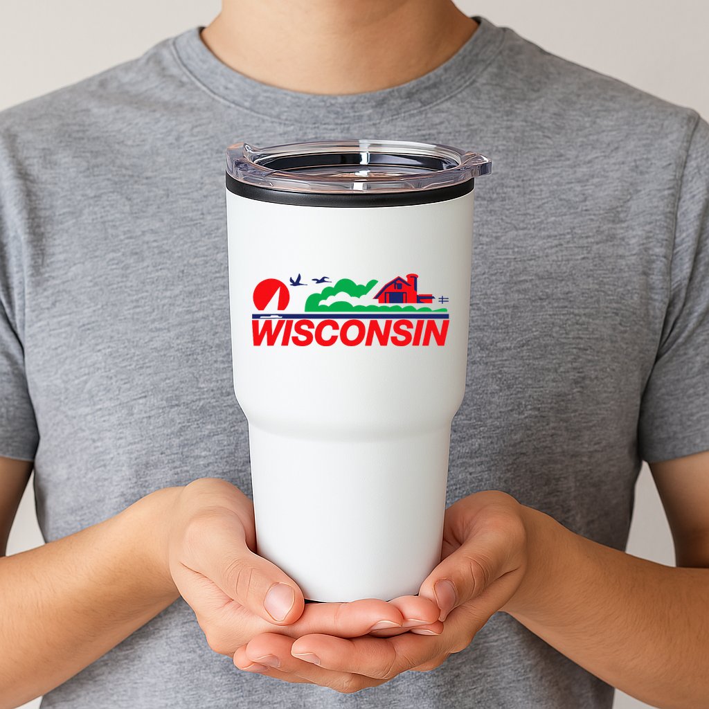 Wisconsin License Plate Tumbler