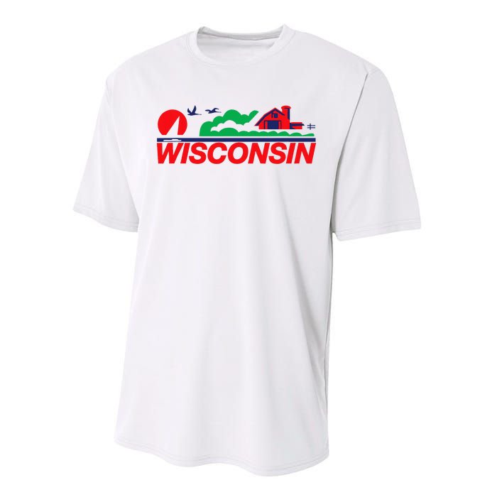 Wisconsin License Plate Performance Sprint T-Shirt