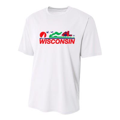 Wisconsin License Plate Youth Performance Sprint T-Shirt