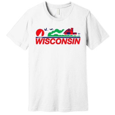 Wisconsin License Plate Premium T-Shirt