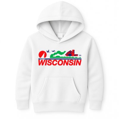 Wisconsin License Plate Kids Hoodie