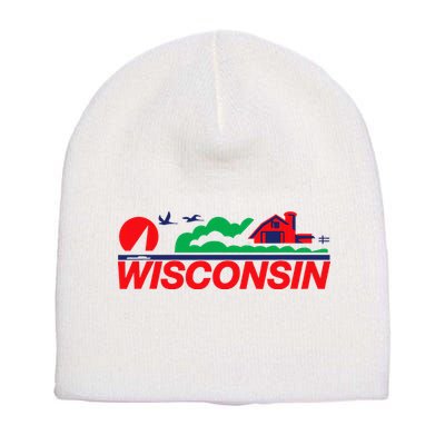 Wisconsin License Plate Short Acrylic Beanie