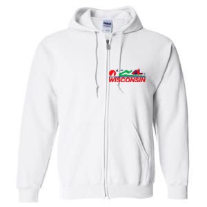 Wisconsin License Plate Full Zip Hoodie