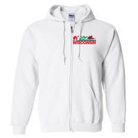 Wisconsin License Plate Full Zip Hoodie