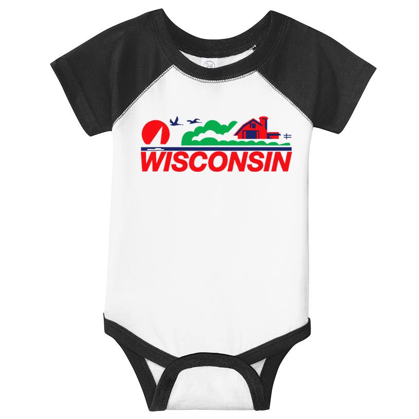 Wisconsin License Plate Infant Baby Jersey Bodysuit