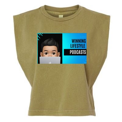 Winning Lifestyle Podcasts Sweat Garment-Dyed Women's Muscle Tee