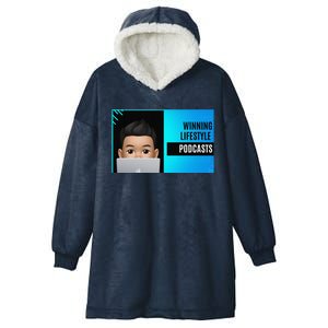 Winning Lifestyle Podcasts Sweat Hooded Wearable Blanket