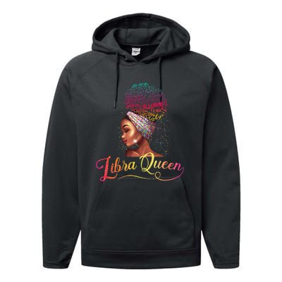 Wo Libra Queen Afro Wo September October Melanin Birthday Performance Fleece Hoodie