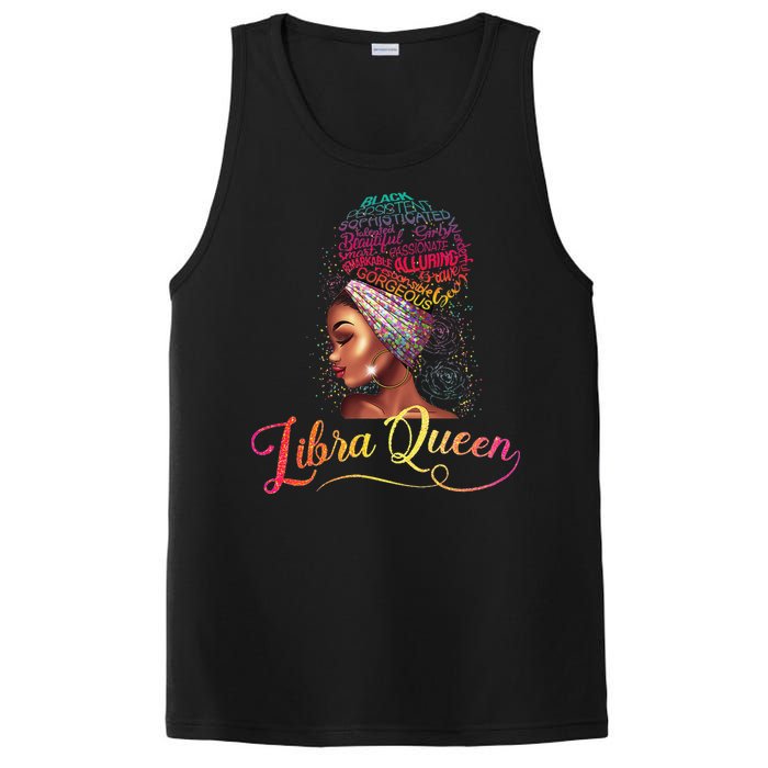 Wo Libra Queen Afro Wo September October Melanin Birthday PosiCharge Competitor Tank