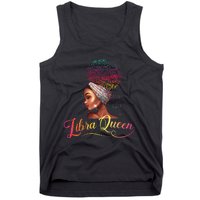 Wo Libra Queen Afro Wo September October Melanin Birthday Tank Top