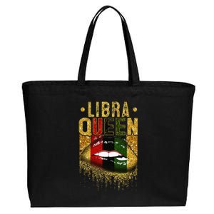 Wo Libra Queen Birthday African Black Cotton Canvas Jumbo Tote