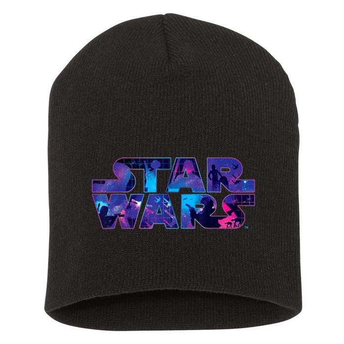 Wars Logo Retro 90s Twinkling Stars Short Acrylic Beanie