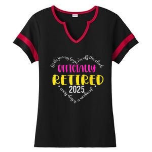 Women Ly Retired 2025 Heart Ladies Halftime Notch Neck Tee