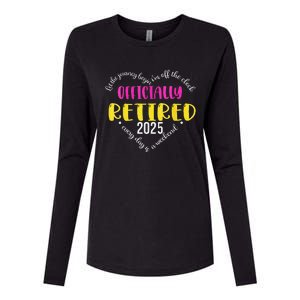 Women Ly Retired 2025 Heart Womens Cotton Relaxed Long Sleeve T-Shirt