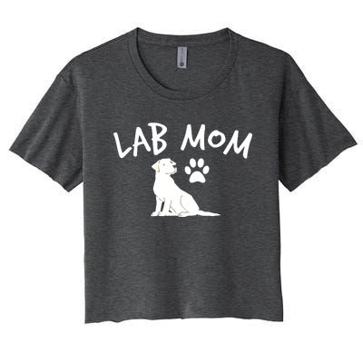 Womens Labrador Retriever Lab Mom Dog Puppy Pet Lover Gift Women's Crop Top Tee