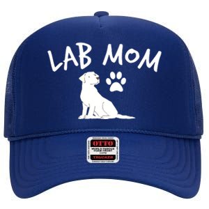 Womens Labrador Retriever Lab Mom Dog Puppy Pet Lover Gift High Crown Mesh Back Trucker Hat