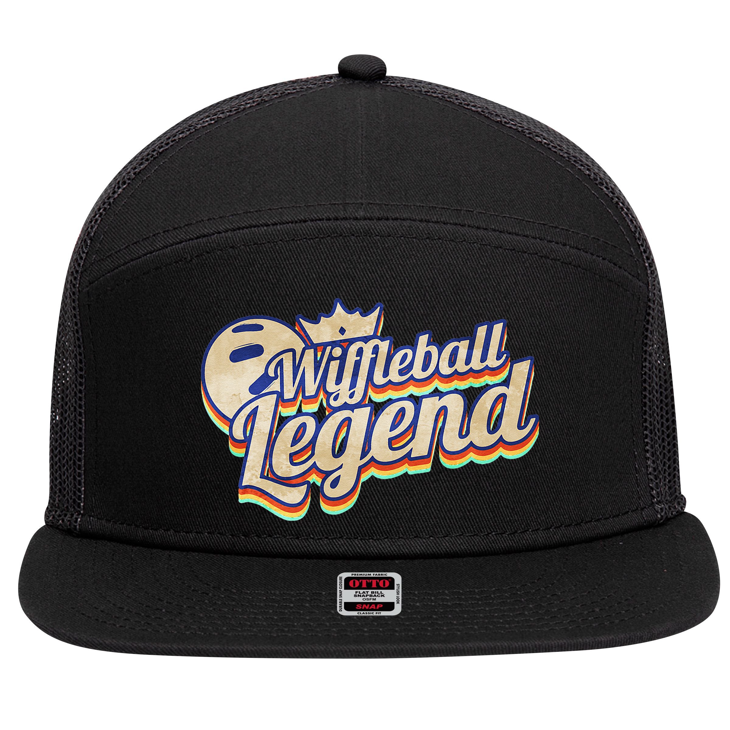 Wiffleball Legend Retro 7 Panel Mesh Trucker Snapback Hat