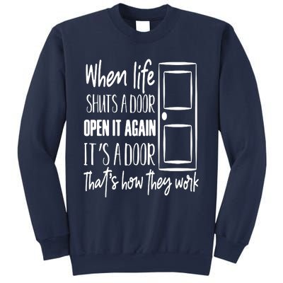 When Life Shuts A Door Loving Family Sweatshirt