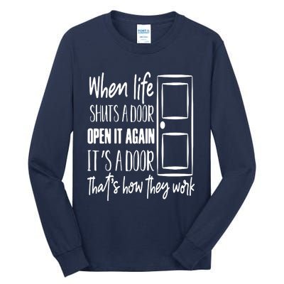 When Life Shuts A Door Loving Family Tall Long Sleeve T-Shirt