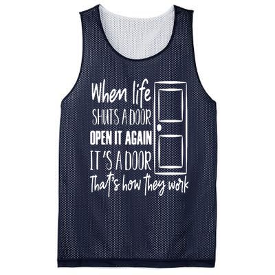 When Life Shuts A Door Loving Family Mesh Reversible Basketball Jersey Tank