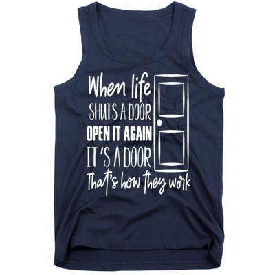 When Life Shuts A Door Loving Family Tank Top