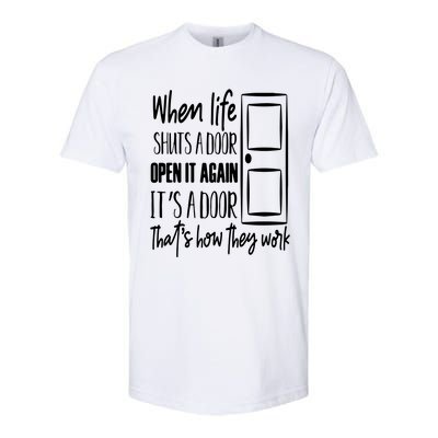 When Life Shuts A Door Loving Family Softstyle CVC T-Shirt