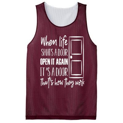 When Life Shuts A Door Mesh Reversible Basketball Jersey Tank