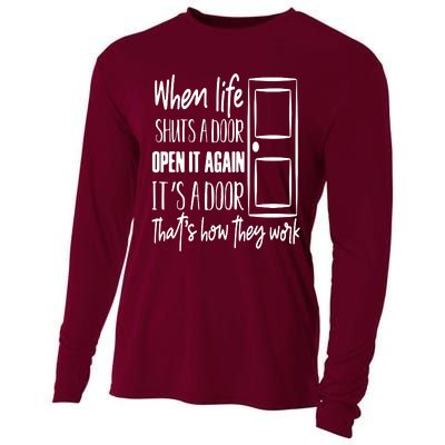 When Life Shuts A Door Cooling Performance Long Sleeve Crew