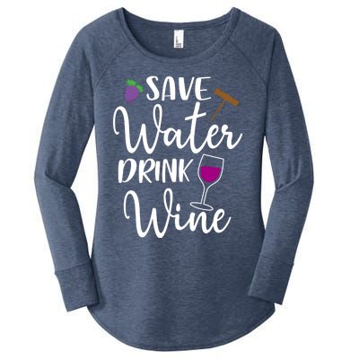 Wine Lover Save Water Wine Ing Quote Winery Gift Women's Perfect Tri Tunic Long Sleeve Shirt