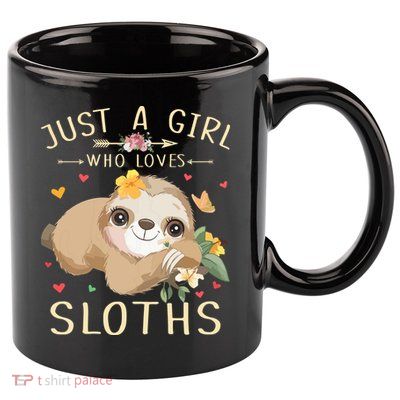 Who Loves Sloths 11oz C Handle Ceramic Mug
