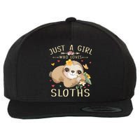 Who Loves Sloths Wool Snapback Cap