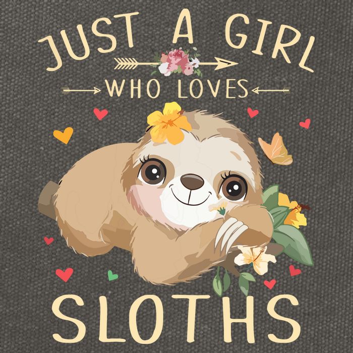 Who Loves Sloths Cotton Canvas Backpack