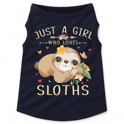 Who Loves Sloths Doggie Tank
