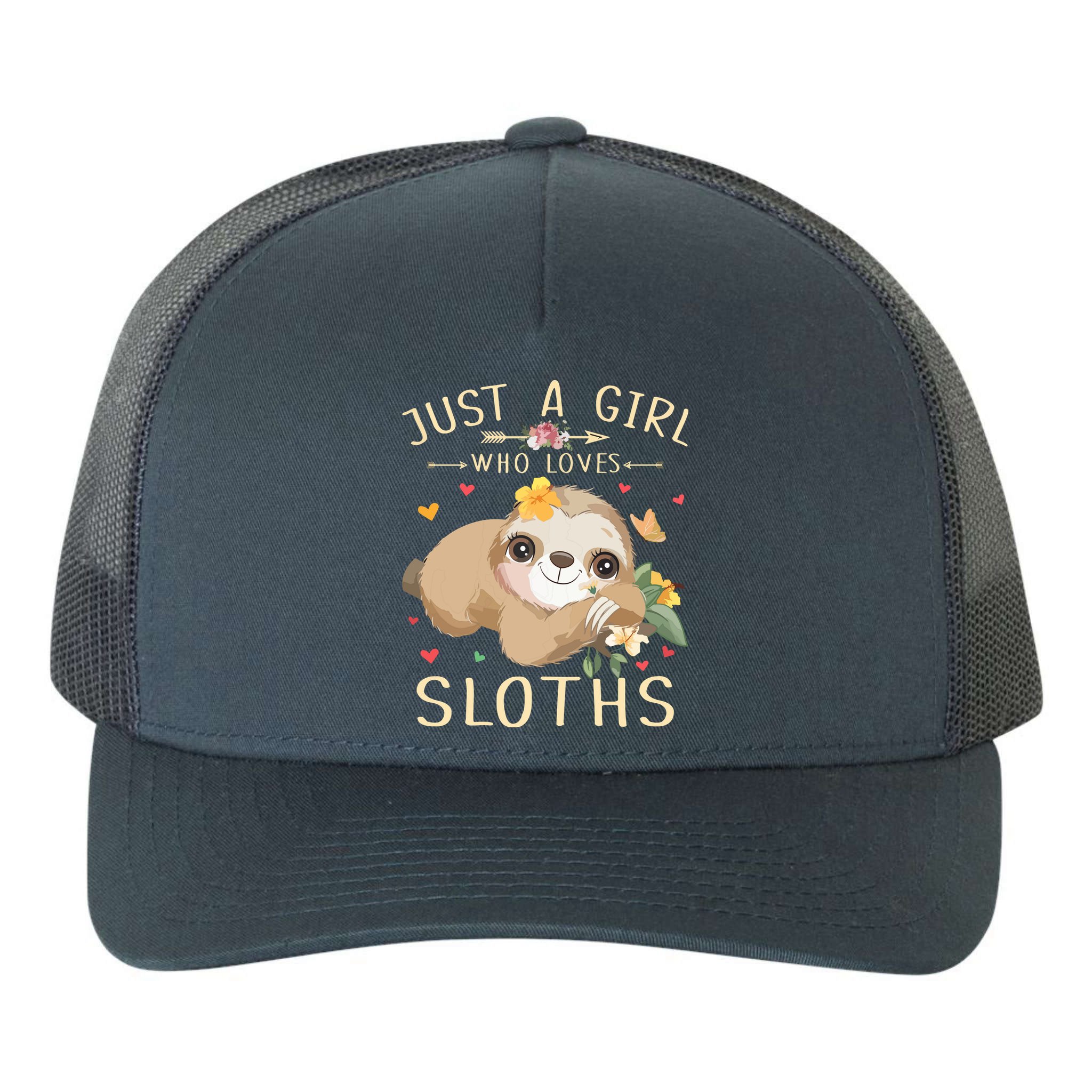 Who Loves Sloths Yupoong Adult 5-Panel Trucker Hat