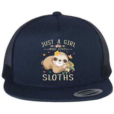 Who Loves Sloths Flatbill Hat